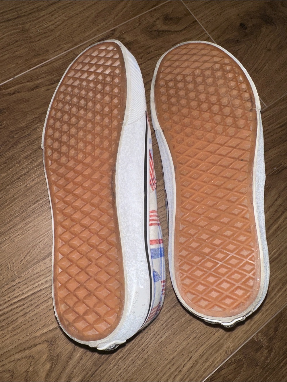 Vans Mens Plaid Sneakers - Red, Blue & White - Picture 4 of 4